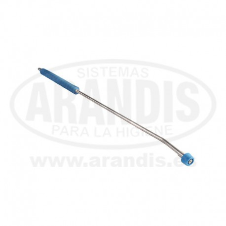 Lanza de agua de 750 mm boquilla 25/40 acero inoxidable protector azul